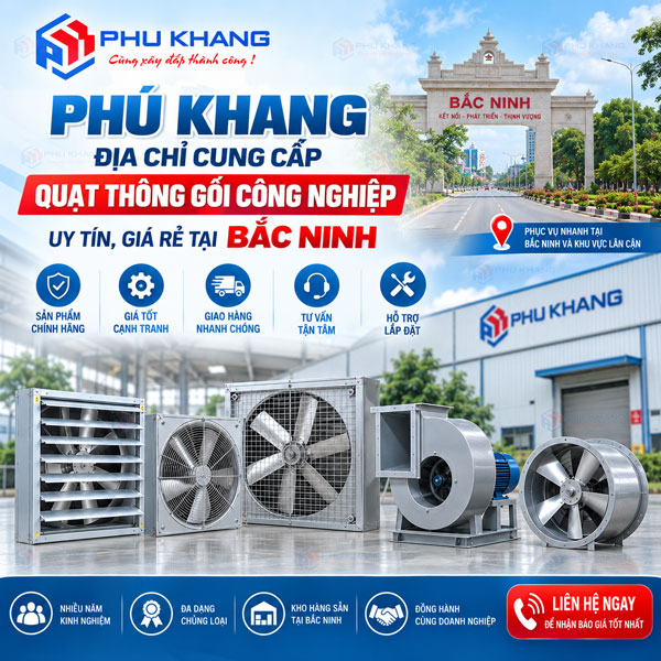 quạt thông gió công nghiệp tại Bắc Ninh