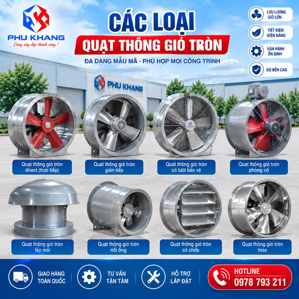 quạt hút công nghiệp tròn