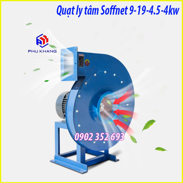 Quạt hút ly tâm siêu cao áp Soffnet 9-19-4.5-4kw