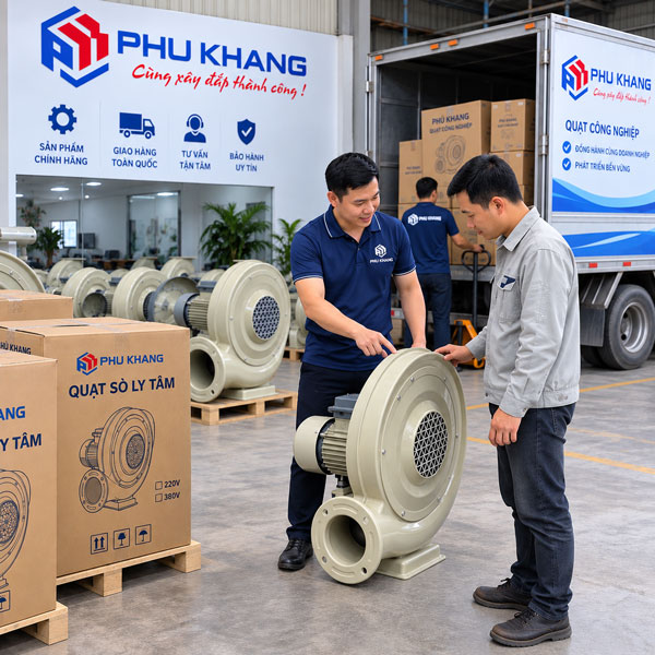 Phú Khang cung cấp quạt sò ly tâm 220V chính hãng cho nhà xưởng