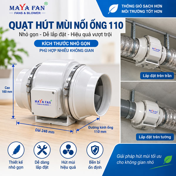 quạt hút mùi nối ống 110