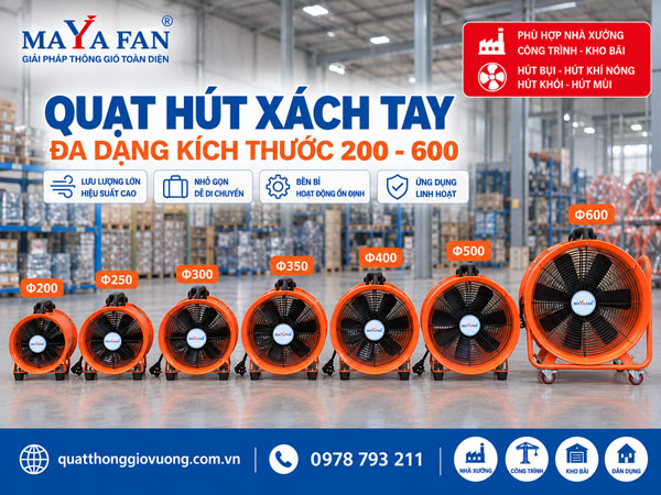 Quạt hút xách tay công nghiệp