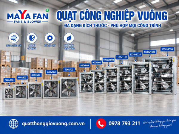 quạt công nghiệp vuông