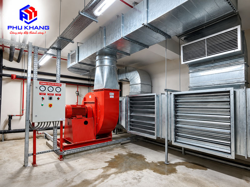 Quạt hút khói PCCC công nghiệp sử dụng trong hệ thống hút xả khói